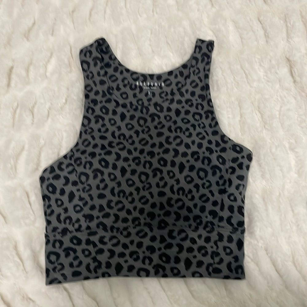 Allfenix Australia Sports Bra Size S Cheetah Animal Print Gray